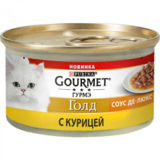 Gourmet Gold (Гурме Голд) консерви для кішок Соус Де-Люкс із куркою шматочки в соусі 85г*12шт