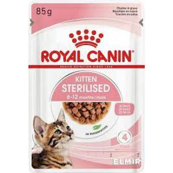 Купити Вологий корм для стерилізованих кошенят ROYAL CANIN KITTEN STERILISED IN GRAVY 85 г * 12 шт