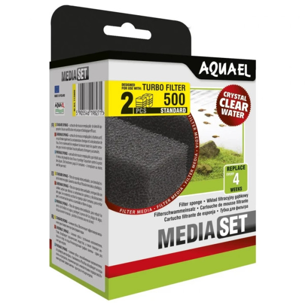 Купити Губка Aquael « Media Set стандартний» 2 шт. (для внутрішнього фільтра Aquael Turbo Filter 500)