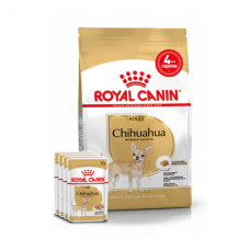 Акція ! Корм для дорослих собак ROYAL CANIN CHIHUAHUA ADULT 1.5 кг + 4 шт вологого корму в подарунок !