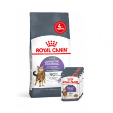 Акция ! Корм для дорослих стерилізованих котів ROYAL CANIN APPETITE CONTROL CARE 2 кг + 4 шт вологого корму в подарунок !