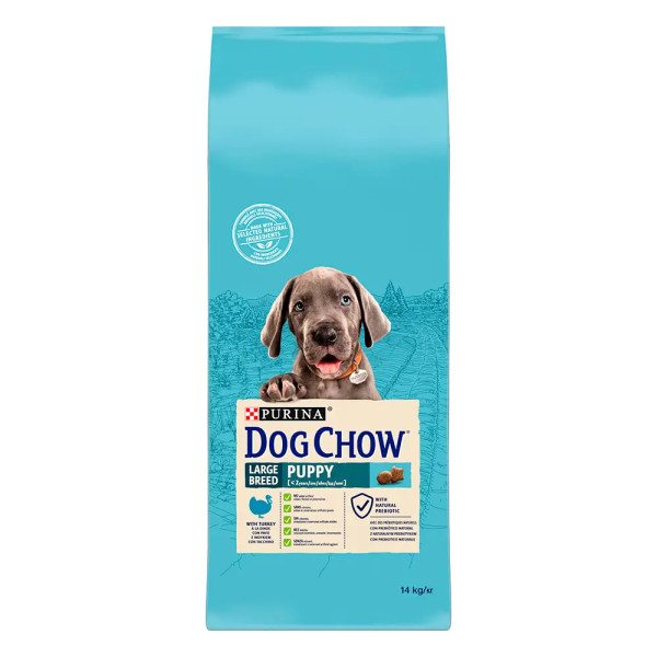 Купити Сухий корм Purina Dog Chow Puppy для цуценят великих порід, зі смаком індички 14 кг