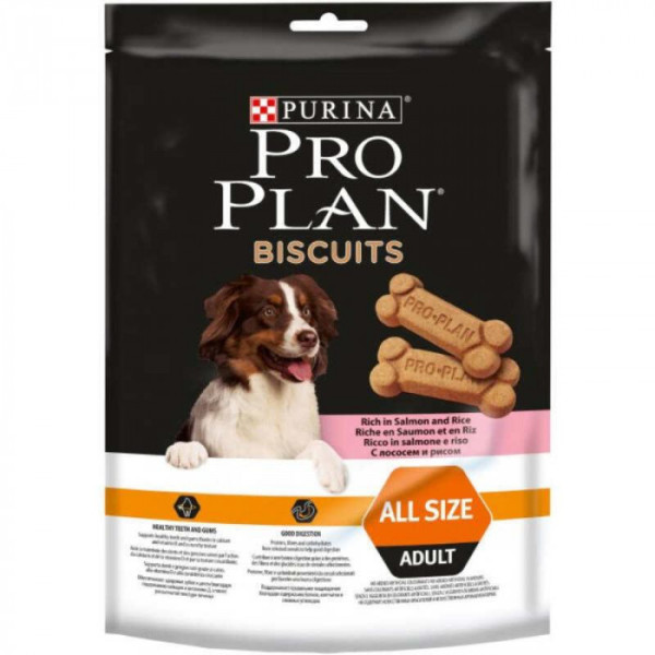 Купити Purina Pro Plan (Пурина Про План) Biscuits Salmon — Печиво з лососем і рисом для дорослих собак 400 г
