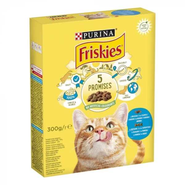 Купити Сухий корм Friskies Для кішок з лососем та овочами 1.5 кг