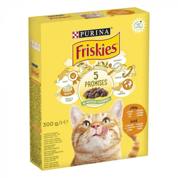 Купити Сухий корм Friskies для кішок з куркою та овочами 300 г