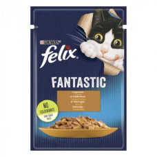 Вологий корм Felix Fantastic для кішок, з індичкою в желе 85 г*26 шт