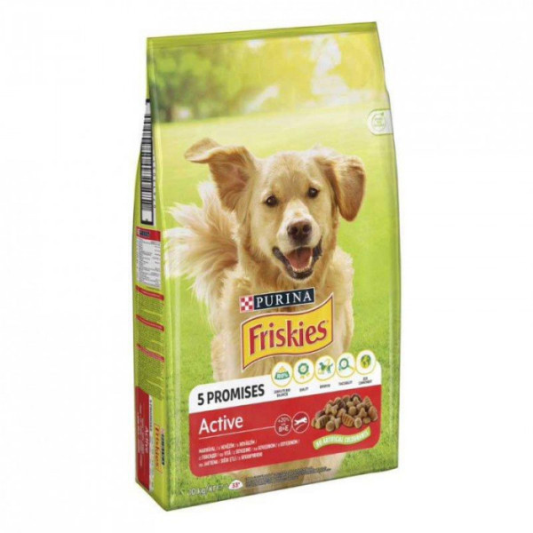 Купити Сухий корм Friskies Dag Active для активних собак, з яловичиною 2.4 кг