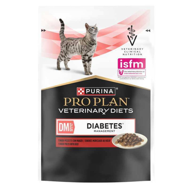 Купити Вологий корм для котів Pro Plan Veterinary Diets Diabetes Managment pouch 85 г*10 шт яловичина