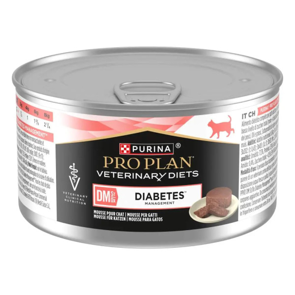 Купити Вологий дієтичний корм для дорослих котів Purina Pro Plan Veterinary Diets DM ST/OX Diabetes Managment 195 грам*24 шт