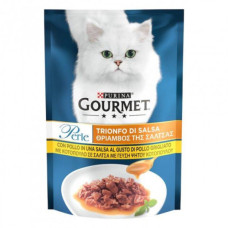 Вологий корм Gourmet Perle Mini Fillets Chicken для кішок із куркою 85 г*24 шт