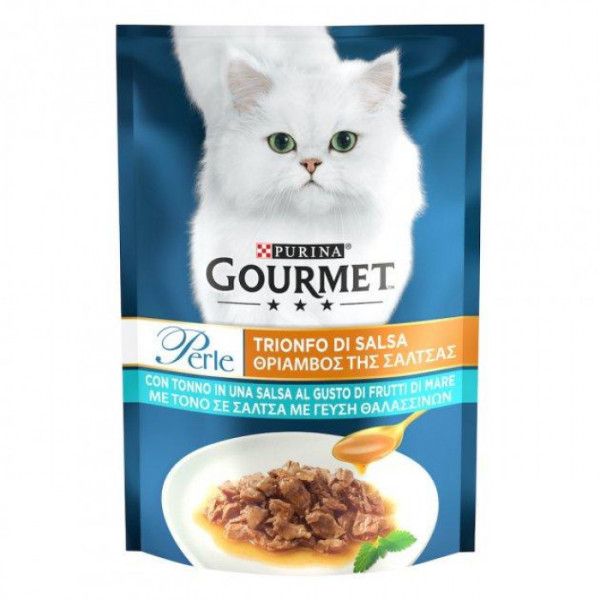 Купити Вологий корм Gourmet Perle Mini Fillets Tuna для кішок із тунцем 85 г*24 шт