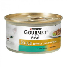 Gourmet Gold (Гурме Голд) консерви для котів з кроликом і печивом, шматочки в соусі 85г*24шт