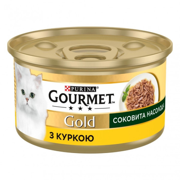 Купити Gourmet Gold (Гурме Голд) Соковита насолода консерви для кішок з куркою 85 г*24 шт.