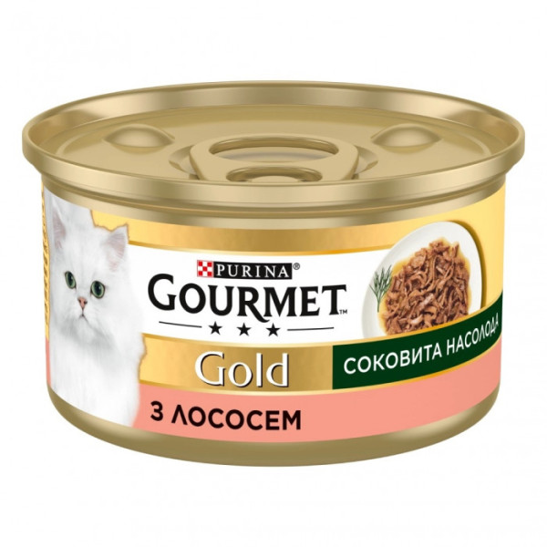 Купити Gourmet Gold (Гурме Голд) Соковита насолода консерви для кішок з лососем 85 г*24 шт.