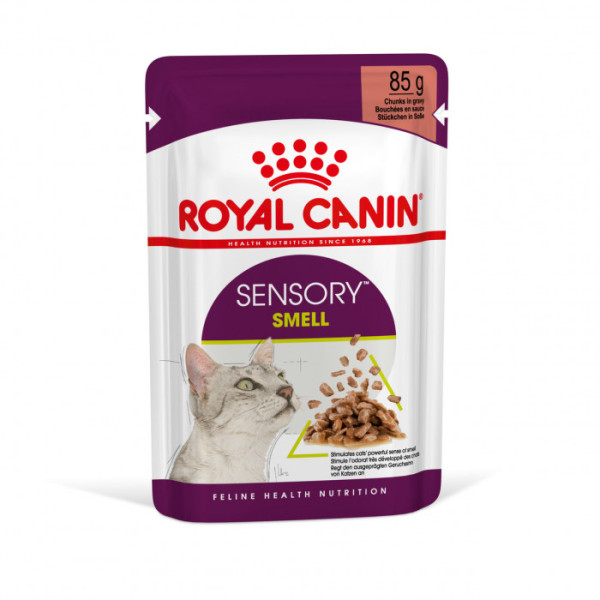 Купити Вологий корм для дорослих котів ROYAL CANIN SENSORY SMELL GRAVY 85 г * 12 шт блок