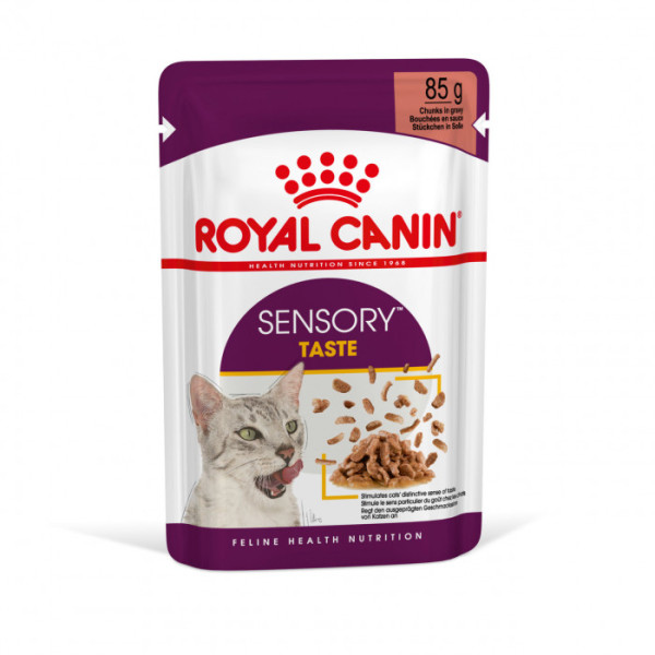 Купити Вологий корм для дорослих котів ROYAL CANIN SENSORY TASTE GRAVY 85 г * 12 шт блок