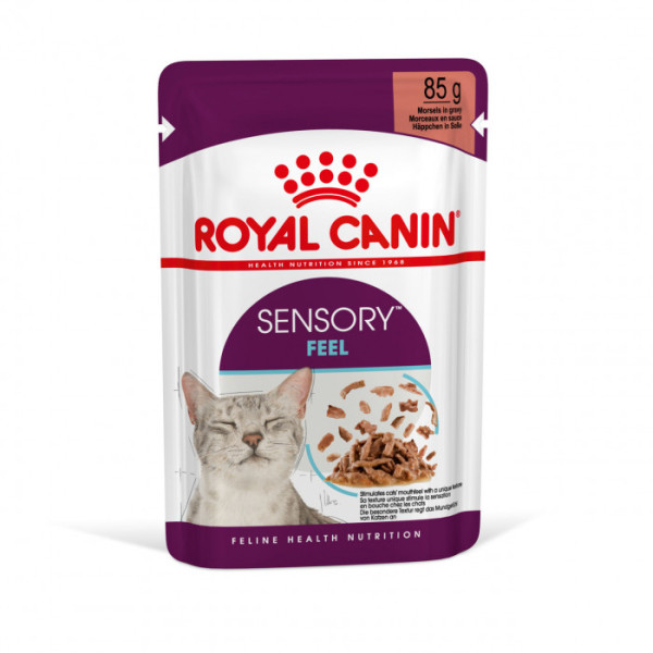 Купити Вологий корм для дорослих котів ROYAL CANIN SENSORY FEEL GRAVY 85 г * 12 шт блок