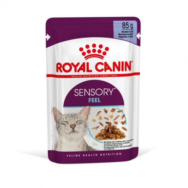 Купити Вологий корм для дорослих котів ROYAL CANIN SENSORY FEEL JELLY 85 г * 12 шт блок