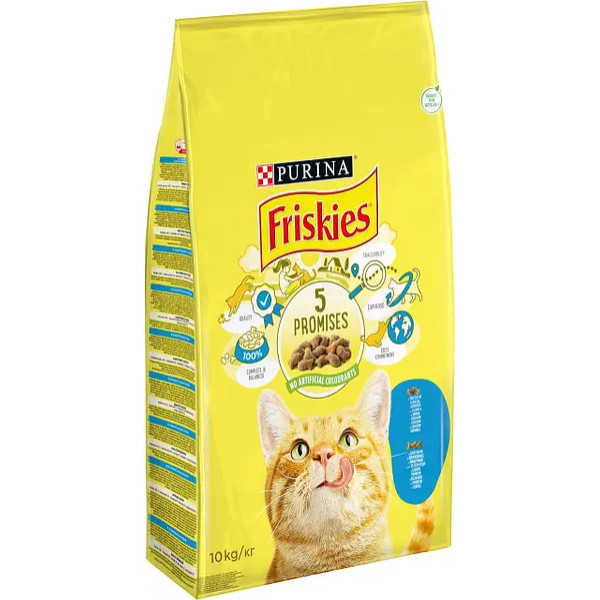 Купити Сухий корм Friskies для кішок з лососем і овочами 10 кг