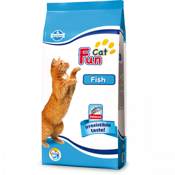 Купити Повнораціонний сухий корм Farmina Fun Cat, для дорослих котів, з рибою, 20 кг