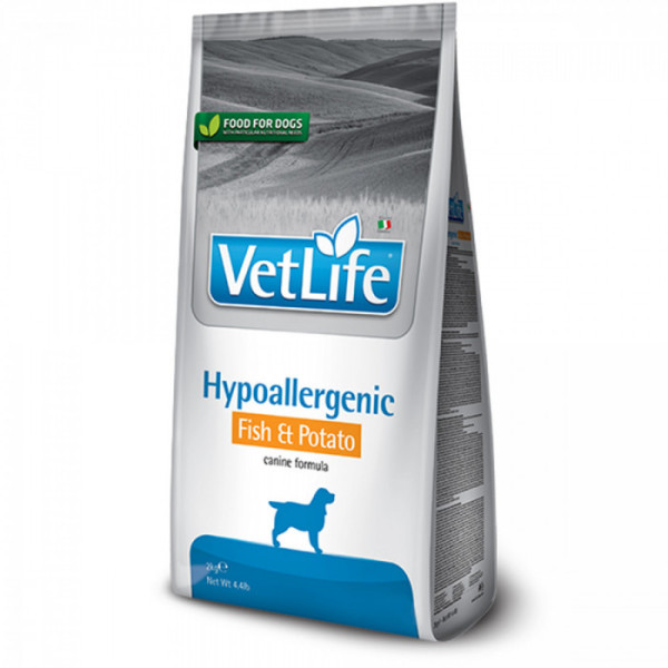 Купити Сухий корм Farmina Vet Life Hypoallergenic Fish&Potato для собак, при харчовій алергії, риба та картопля, 2 кг