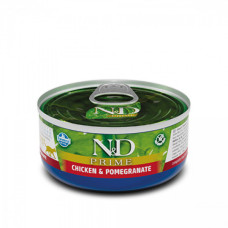 Вологий корм Farmina N&D Grain Free Prime Chicken Adult для котів, беззерновий, з куркою та гранатом 70 г