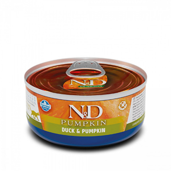 Купити Вологий корм Farmina N&D Grain Free Pumpkin Duck Adult для котів, беззерновий, з гарбузом та качкою, 70 г*24 шт