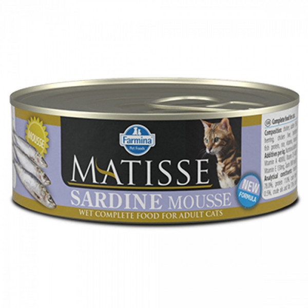 Купити Вологий корм Farmina Matisse Cat Mousse Sardine для дорослих котів, з сардиною, 85 г*12 шт