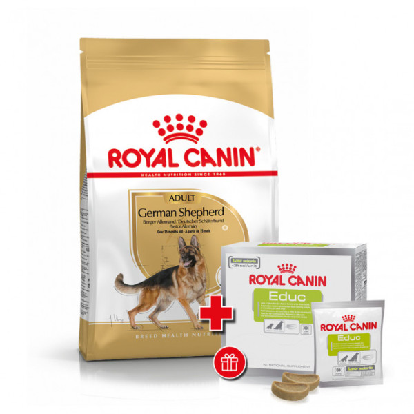 Купити Корм для дорослих собак ROYAL CANIN GERMAN SHEPHERD ADULT 11 кг + EDUC 30 шт у подарунок