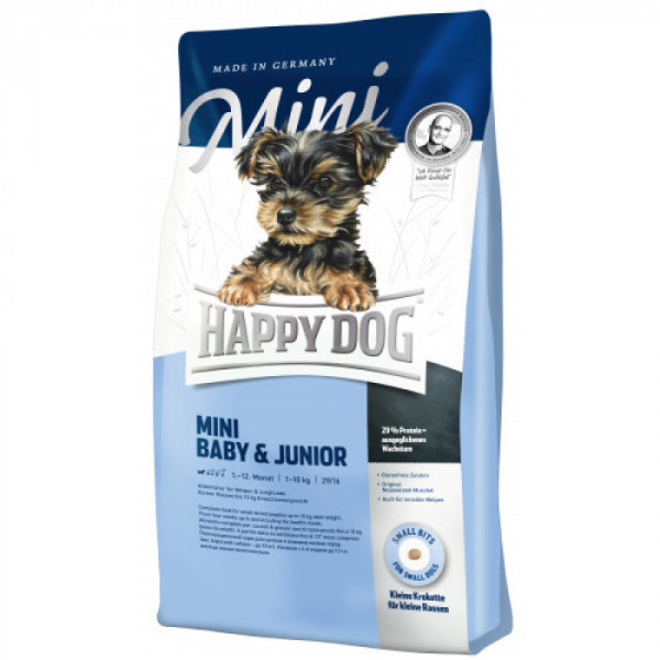 Купити Happy Dog (Хеппі Дог) Mini Baby & Junior — Сухий корм для цуценят дрібних порід, 4 кг