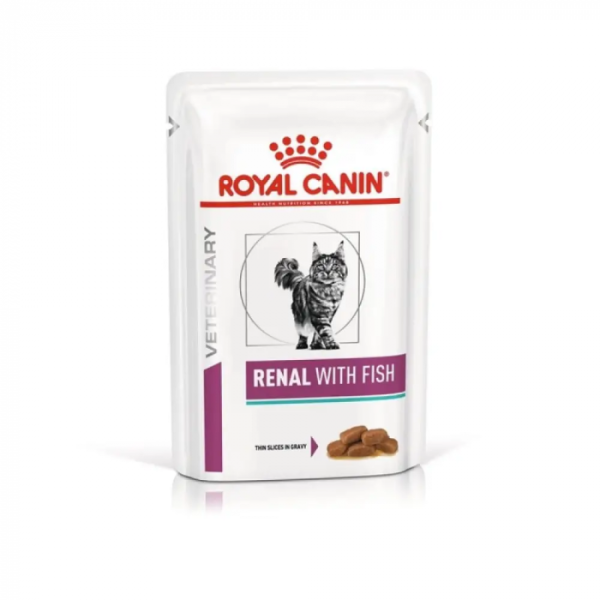 Купити Вологий корм для дорослих котів ROYAL CANIN RENAL FELINE TUNA Pouches 85 г x 12 шт