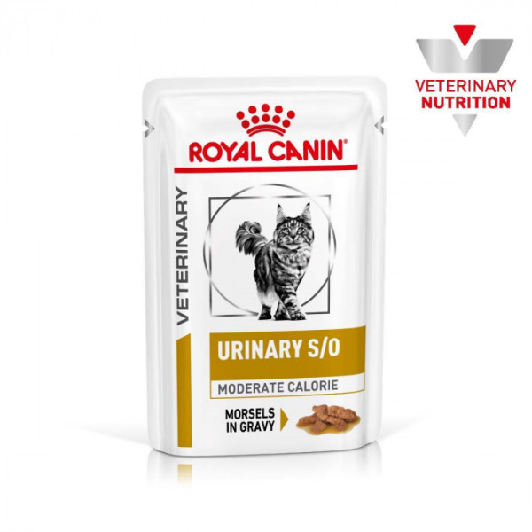 Купити Вологий корм для дорослих котів ROYAL CANIN URINARY S/O MODERATE CALORIE CAT pouches 85 кг x 12 шт