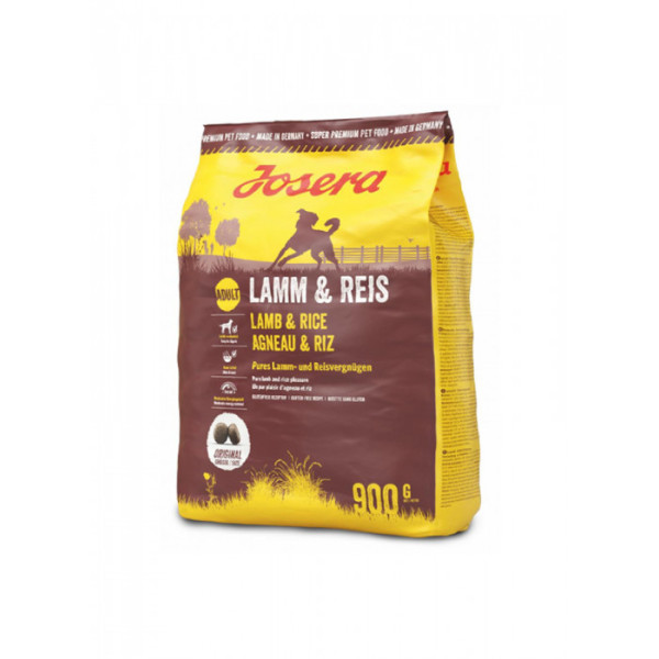Купити Сухий корм Josera Adult Lamm & Reis з ягням для дорослих собак мають схильність до алергії 900 г*5 шт