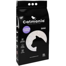 Бентонітовий наповнювач для кішок CATMANIA з ароматом лаванди та фіолетовими гранулами 5 літрів/4,25 кг
