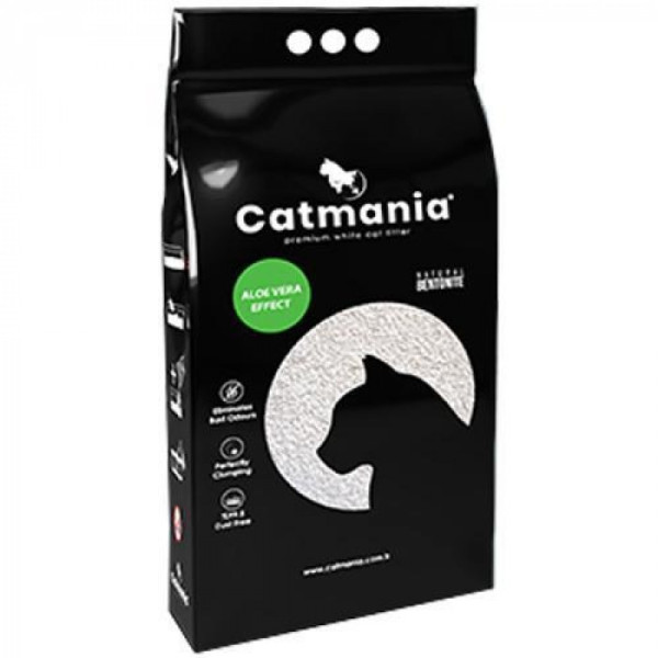 Купити Бентонітовий наповнювач для кішок CATMANIA з ароматом алое вера та зеленими гранулами 5 літрів/4,25 кг