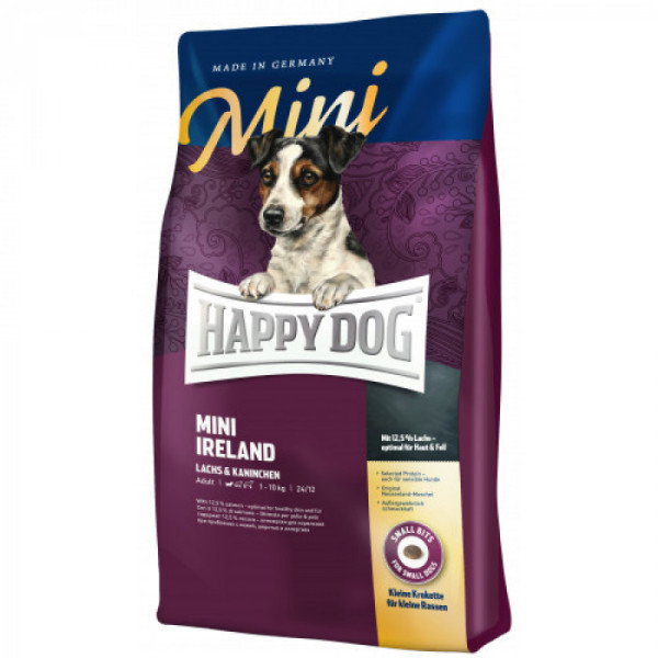 Купити Happy Dog (Хеппі Дог) Mini Ireland — Сухий корм для собак дрібних порід для шкіри та нормалізації линьки 8 кг