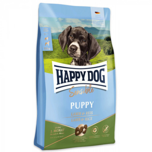 Купити Happy Dog (Хеппі Дог) Sensible Puppy Lamb & Rice — Сухий корм для цуценят середніх та великих порід, 18 кг