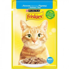 Вологий корм Friskies для кішок із лососем, шматочки в соусі 85 г*26 шт