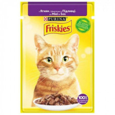 Вологий корм Friskies для кішок з ягням, шматочки в соусі 85 г*26 шт