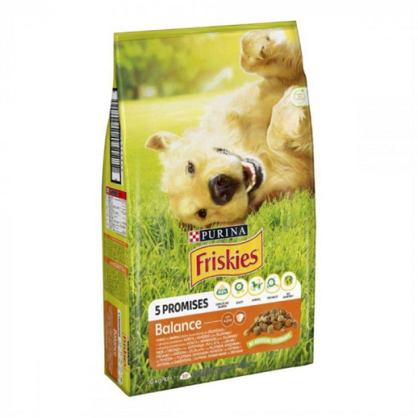 Купити Сухий корм Friskies Dog Balance для собак, з куркою й овочами 10 кг