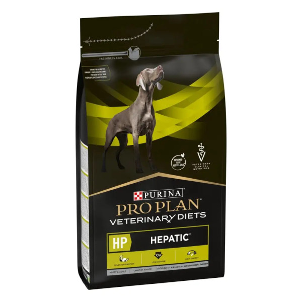 Купити Сухий дієтичний корм для цуценят та дорослих собак Purina Pro Plan VeterinaryDiets HP Hepatic для підтримання функції печінки 3 кг