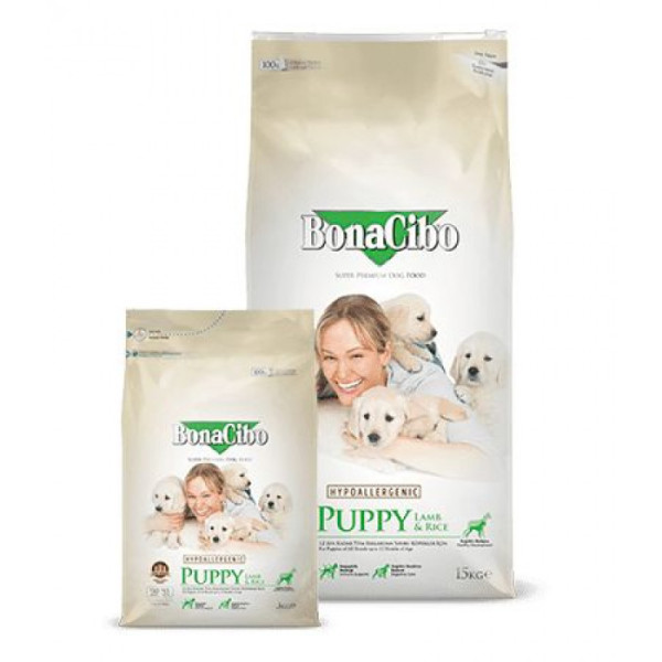 Купити Сухий корм BonaCibo Puppy Lamb&Rice для цуценят всіх порід до 12 міс.15 кг