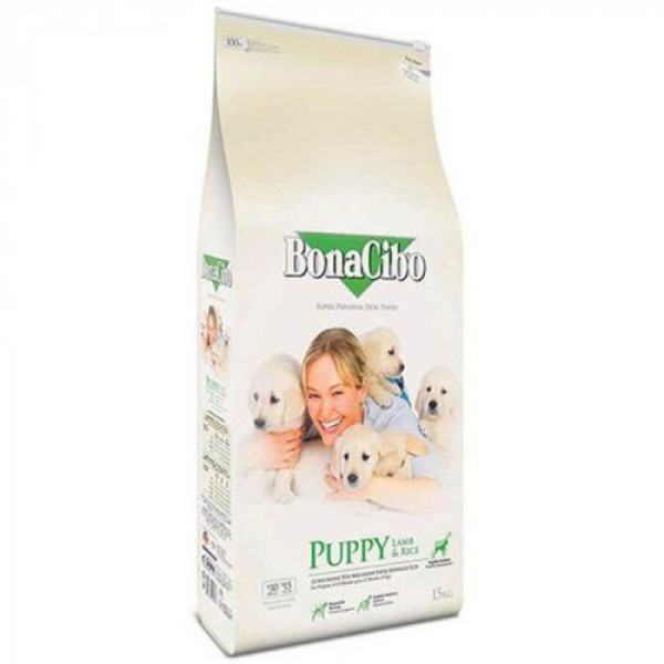 Купити Сухий корм BonaCibo Puppy Lamb&Rice для цуценят всіх порід до 12 міс. 3 кг