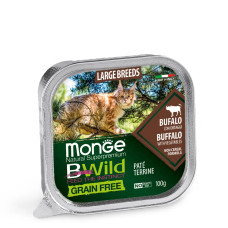 Паштет для котів Monge Cat Wet Bwild Grain Free Kitten Буйвол (для великих порід з 2-х місяців) 100 г