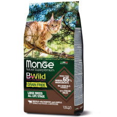 Сухий корм для котів Monge Cat Bwild Grain Free Буйвол (для котів великих порід з 2-х місяців) 1.5 кг