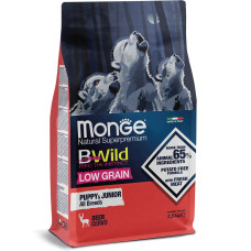 Сухий корм для собак Monge Dog Bwild Low Grain Puppy & Junior Оленина 2.5 кг