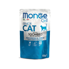 Вологий корм для котів Monge Cat GRILL Senior Макрель (Скумбрія) 85 г