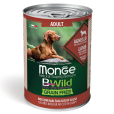 Консерва для собак Monge Dog Bwild Grain Free Adult Ягня, Гарбуз, Цукіні 400 г
