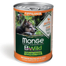 Консерва для собак Monge Dog Bwild Grain Free Puppy & Junior Качка 400г