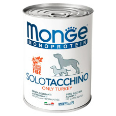 Консерва для собак Monge Dog Solo 100% Індичка 400 г